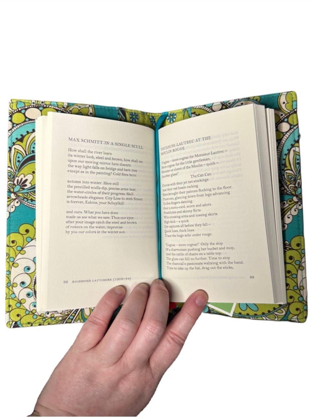 Vera Bradley Fabric Book Cover Case with Ribbon Bookmark - Picture 2 of 6